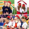 2 PCS 8 Inch Cheer Hair Bows Large Cheerleading Big Hair Bows with Ponytail Holder for Teen Girls-Red view 2