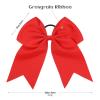 2 PCS 8 Inch Cheer Hair Bows Large Cheerleading Big Hair Bows with Ponytail Holder for Teen Girls-Red view 3