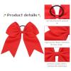 2 PCS 8 Inch Cheer Hair Bows Large Cheerleading Big Hair Bows with Ponytail Holder for Teen Girls-Red view 4