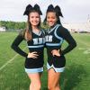 2 PCS 8 Inch Cheer Hair Bows Large Cheerleading Big Hair Bows with Ponytail Holder for Teen Girls-Black view 2