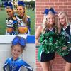 2 PCS 8 Inch Cheer Hair Bows Large Cheerleading Big Hair Bows with Ponytail Holder for Teen Girls-Royal Blue view 2