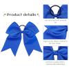 2 PCS 8 Inch Cheer Hair Bows Large Cheerleading Big Hair Bows with Ponytail Holder for Teen Girls-Royal Blue view 4