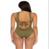 BECCA by Rebecca Virtue Color Code Gracelyn Twist Front One-Piece Seaweed MD view 2