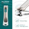 Manicure Set 8 in 1,Professional Pedicure kit,Stainless Steel Manicure Kit,Portable Travel Grooming Kit Nail Care Tools,Nail Clippers Pedicure Tools with Leather Travel Case (Green) view 2