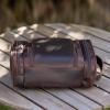 Polare Toiletry Bag Full Grain Leather Shaving Kit Dopp Kit Travel Case Wash Bag with YKK Zippers (Dark Brown) view 3