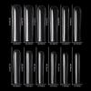 SITELENABY Acrylic 3XL Full Cover Square Nail Tips, 12 Sizes, 360pcs, Clear, Glossy Finish view 2