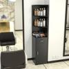 Paddie Corner Hair Salon Station, Wall Mount Salon Storage Hair Stylist Equipment Set w/Lockable Drawers/Storage Cabinet view 2