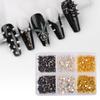 DSHIJIE 600pcs Nail Art Punk Cone Metalic Spike Studs Sliver, Black, Gold Nail Art Decoration view 1