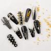 DSHIJIE 600pcs Nail Art Punk Cone Metalic Spike Studs Sliver, Black, Gold Nail Art Decoration view 3