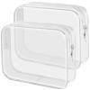 Lermende 2pcs Clear Toiletry Bag TSA Approved Travel Bag,Carry On for Travel,Airport Airline Accessories Compliant Bag,Quart Sized Makeup Cosmetic bag Women Men (Transparent, 2 Pack) view 1