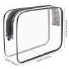 Lermende 2pcs Clear Toiletry Bag TSA Approved Travel Bag,Carry On for Travel,Airport Airline Accessories Compliant Bag,Quart Sized Makeup Cosmetic bag Women Men (Transparent Black, 2 Pack) view 2