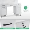 BarberPub Vanity Set with Mirror Make up Table Spa Beauty Styling Barber Station Equipment 3143 (White) view 4