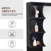 BarberPub Vanity Set with Mirror Make up Table Spa Beauty Styling Barber Station Equipment 3143 (Black) view 3
