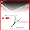 THE LASH SUPPLY YY Hybrid Eyelash Extension Professional Supplies, C/D Curl, 9-15mm Length, 0.07 Thickness, Matte Black Fake Eye Lashes, Soft and Lightweight Lashes Mixed Pack view 3