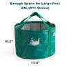 24L Collapsible Foot Bath Soaker Basin Tub for Soaking Feet, Portable Foot Soak Spa Foldable Water Bucket for Travel Camping, SpringGreen view 2
