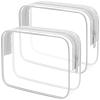 Lermende 2pcs Clear Toiletry Bag TSA Approved Travel Bag,Carry On for Travel,Airport Airline Accessories Compliant Bag,Quart Sized Makeup Cosmetic bag Women Men (Transparent Gray, 2 Pack) view 1