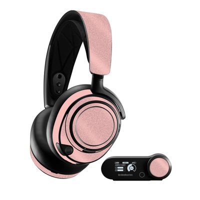 MightySkins Glossy Glitter Skin Compatible with SteelSeries Arctis Nova Pro - Solid Blush | Protective, Durable High-Gloss Glitter Finish | Easy to Apply, Remove, and Change Styles | Made in The USA