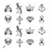 Yeeech Finger Tattoos Temporary Small Little Mini DIY Body Art for Kids Men Women Couple Valentine's Day Wedding Costume Club Electric Music Festival Party Decor 3 Sheets 110 Patterns view 4