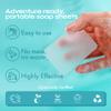 FOMIN - Antibacterial Paper Soap Sheets for Hand Washing - (200 Sheets) Lavender Portable Travel Soap Sheets, Dissolvable Camping Mini Soap, Portable Hand Soap sheet view 4