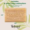 Australian Botanical Soap, 6.6 OZ, Coconut and Lime Oil, Triple Milled Bars made with a Natural Soap Base and Enriched with Organic Shea Butter, Pack of 8 view 4