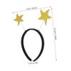Vaguelly Gold Glitter Star Hair Bands Lightweight Party Head Accessories for New Years Eve Party view 2