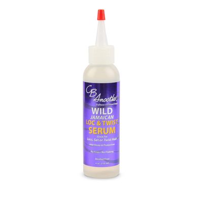 CB Smoothe Wild Jamaican Loc and Twist Serum (4 oz) - Great for Loc, Set, Twist Hair - Add Shine - Protection - No Frizz - No Flaking - Alcohol Free