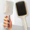 EDA Luxury Beauty 360 Diamond Swarovski Crystals Large Luxury Hair Brush 100% Handmade Super Shiny Silky Smooth Hair Care Soft Bristles Detangler Rhinestones Best Gift For Women view 1