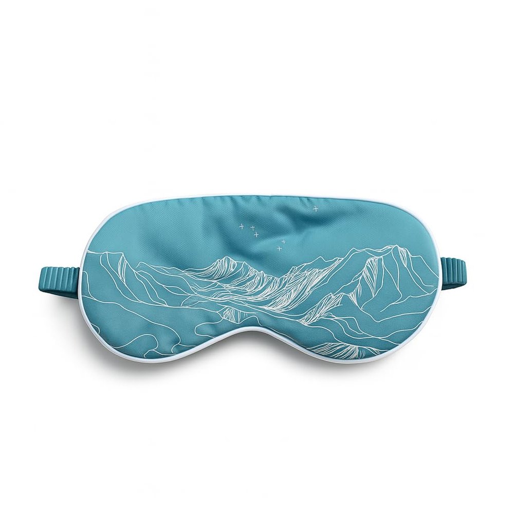 Alaska Glacial Midnight Sun Sleep Mask | Blocks 100% Light, Soft & Breathable | Comfortable Eye Mask for Side Sleepers, Travel & Night Use | Adjustable Strap Unisex