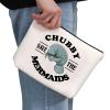 G2TUP Sea Manatee Lover Gift Save The Chubby Mermaids Makeup Bag Manatee Sea Cow Cosmetic Bag Animal Lover Gift Zipper Travel Bag (Save The Chubby Mermaids White Bag) view 2