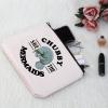 G2TUP Sea Manatee Lover Gift Save The Chubby Mermaids Makeup Bag Manatee Sea Cow Cosmetic Bag Animal Lover Gift Zipper Travel Bag (Save The Chubby Mermaids White Bag) view 4