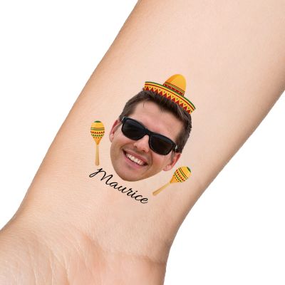 15pcs Custom Tattoos Personalized Temporary Tattoos with Photo Face Waterproof Name Logo Tattoos Stickers Funny For Women Men Kids Gifts for Birthday Party Wedding Bride Groom Decor