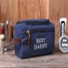 RC ROCKCOW Personalized Toiletry Bag Embroidery Canvas Dopp Kit For Travel Cosmetic and Shaving Bag With Zipper Gift For Men And Women view 4