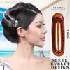 RC ROCHE 6 Pcs Flat Claw Hair Clips for Women Alligator French Barrette Long Thick Hair Duckbill Curved No Slip Grip Lay Flat Side Slide Firm Classic Styling, Large Clear, Brown & Black view 3