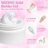 MIZHSE Solid Builder Gel- Sculpture Nail Extension Gel for Nail, Clear Pink White Non-Sticky Hand Carving Gel Modeling Nail Art Gel 15g view 2
