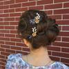 Campsis Wedding Bridal Hair Pins Gold Bride Hair Piece Crystal Leaf Bridesmaids Hair Accessories for Women Pack of 2 view 2