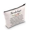 G2TUP Microbiologist Gift Microbiologist Definition Makeup Bag Microbiology Cosmetic Bag Lab Tech Gift Biology Teacher Gift Science Graduation Gift (Microbiologist Definition White Bag) view 1