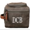 RC ROCKCOW Personalized Toiletry Bag Embroidery Canvas Dopp Kit For Travel Cosmetic and Shaving Bag With Zipper Gift For Men And Women view 1