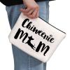 G2TUP Chiweenie Dog Lover Gift Chiweenie Mom Makeup Bag Chiweenie Dog Mom Cosmetic Bag Chiweenie Dog Owner Gift Pet Owner Zipper Travel Bag (Chiweenie Mom White Bag) view 2