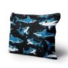 Cafl Underwater World Shark Makeup Bag Shark Toiletry Bag Cosmetic Bag for Women Large Capacity Makeup Bags Travel Toiletry Bag Accessories Organizer 10 * 8in view 2
