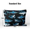 Cafl Underwater World Shark Makeup Bag Shark Toiletry Bag Cosmetic Bag for Women Large Capacity Makeup Bags Travel Toiletry Bag Accessories Organizer 10 * 8in view 3