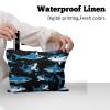 Cafl Underwater World Shark Makeup Bag Shark Toiletry Bag Cosmetic Bag for Women Large Capacity Makeup Bags Travel Toiletry Bag Accessories Organizer 10 * 8in view 4
