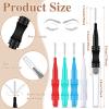 100 Pcs Micro Eyebrow Brush with Cap Brow Lamination Eyelash Brow Brush Lash Filler Eyebrow Lift Tools for Eyelashes Extensions(Black, Green, Blue, White, Red) view 2