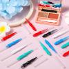 100 Pcs Micro Eyebrow Brush with Cap Brow Lamination Eyelash Brow Brush Lash Filler Eyebrow Lift Tools for Eyelashes Extensions(Black, Green, Blue, White, Red) view 4