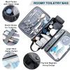 BAGSPRITE Large Toiletry Bag for Men, Women Travel Bag with Hanging Hook, Water-resistant Makeup Cosmetic Bag Shaving Kit Organizer, Bathroom Bag for Traveling view 2