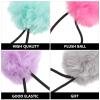 Lurrose Girl Scrunchies Pom Elastic Hair Ties 12PCS Fluffy Ponytail Holders Hair Ties Pompom Hair Band Pom Hair Ropes for Women Girl Womens Hair Bands view 3
