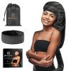 Bonnet Hair Dryer Attachment - Bonnet Hood Dryer with Headband That Reduces Heat Around Ears and Neck, Use for Hair Styling, Hair Drying, Curling and Deep Conditioning (Extended Version, Black) view 1