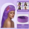 Bonnet Hair Dryer Attachment - Bonnet Hood Dryer with Headband That Reduces Heat Around Ears and Neck, Use for Hair Styling, Hair Drying, Curling and Deep Conditioning (Purple) view 2