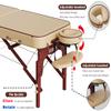 CLORIS 84" Professional Massage Table Portable Reinforced Wooden Leg Hold Up to 1100LBS 2 Folding Lightweight Spa Solon Tattoo Massage Bed Height Adjustable with Carrying Bag view 2