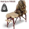 CLORIS 84" Professional Massage Table Portable Reinforced Wooden Leg Hold Up to 1100LBS 2 Folding Lightweight Spa Solon Tattoo Massage Bed Height Adjustable with Carrying Bag view 4