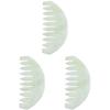 FRCOLOR 3pcs Jade Scalp Comb Natural Gua Tool for Therapy Smooth Hair Brush for Enhanced Circulation and Relaxation for Daily Self-care view 1